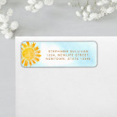 Sun Baby shower Return Label
