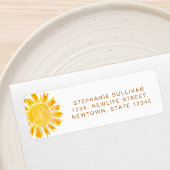 Sun Baby shower Return Label