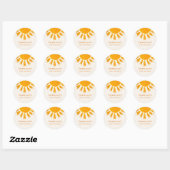 Sun Baby shower Ronde Sticker (Vel)