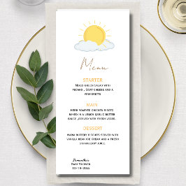 Sun baby shower Rustiek Menu