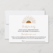 Sun baby shower Rustieke boeken voor baby Kaart (Voorkant)