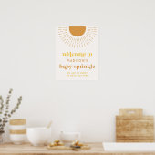 Sun Baby shower Welcome Poster (Keuken)