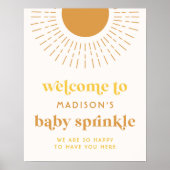 Sun Baby shower Welcome Poster (Voorkant)