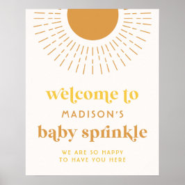 Sun Baby shower Welcome Poster