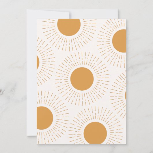 Sun Baby shower Word Scramble Game Kaart (Achterkant)