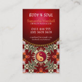 Sun Balance New age Reiki Yoga Visitekaartjes (Achterkant)