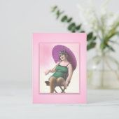 Sun Bather Beach Babe Briefkaart (Staand voorkant)
