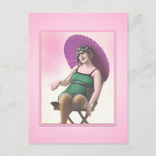 Sun Bather Beach Babe Briefkaart