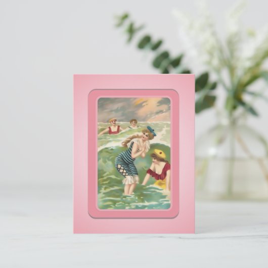  Sun Bather Beach Babes Briefkaart (Staand voorkant)