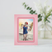 Sun Bather Beach Babes Briefkaart (Staand voorkant)