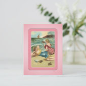 Sun Bather Beach Babes Briefkaart (Staand voorkant)