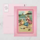 Sun Bather Beach Babes Briefkaart (Voorkant / Achterkant)