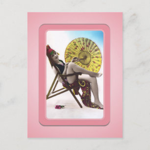 Sun Bather Beach Babes Briefkaart