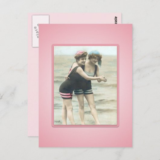  Sun Bather Beach Babes Briefkaart (Voorkant / Achterkant)