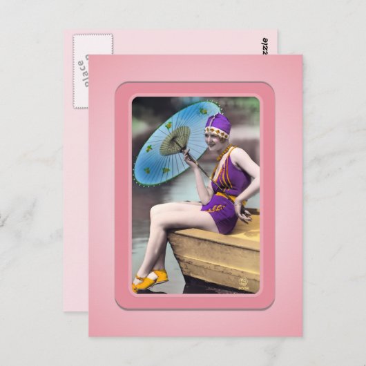 Sun Bather Beach Babes Briefkaart (Voorkant / Achterkant)