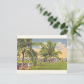 Sun Bathing Miami Beach Florida Briefkaart (Staand voorkant)