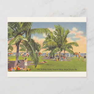 Sun Bathing Miami Beach Florida Briefkaart