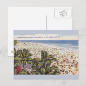  Sun Bathing Miami Beach Florida Post Card Briefkaart (Voorkant / Achterkant)