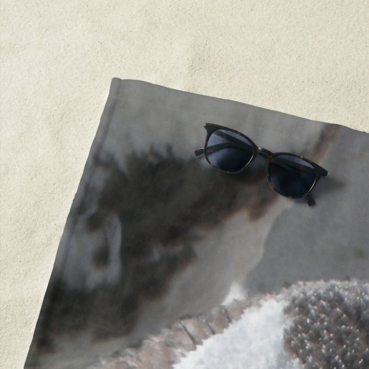 Sun Bathing Penguin Beach Towel Strandlaken (In situ)