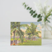 Sun Bathing, Tropical Skies, Miami Beach, Florida Briefkaart (Staand voorkant)