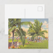 Sun Bathing, Tropical Skies, Miami Beach, Florida Briefkaart (Voorkant / Achterkant)