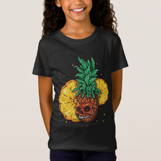 Sun Beach 2022 Skeleton Pineapple Fruit Tropical S T-shirt (Voorkant)