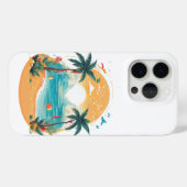Sun Beach palmboom Case-Mate iPhone Case (Achterkant (horizontaal))