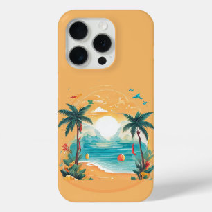 Sun Beach palmboom iPhone 15 Pro Case