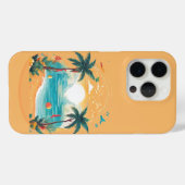 Sun Beach palmboom Case-Mate iPhone Case (Achterkant (horizontaal))