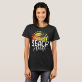 Sun Beach Please Tropical Summer Vacation Beach T-shirt (Voorkant volledig)