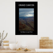 Sun Beam bij Lipan Point 4859 Black Poster (Keuken)