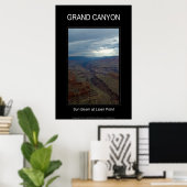 Sun Beam bij Lipan Point 4859 Black Poster (Thuiskantoor)