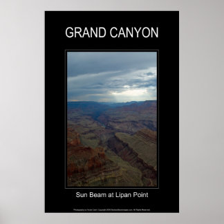 Sun Beam bij Lipan Point 4859 Black Poster