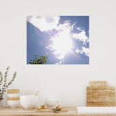 Sun Beam en Clouds Poster (Keuken)