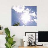Sun Beam en Clouds Poster (Thuiskantoor)