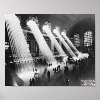 Sun Beams in Grand Central Station Poster
