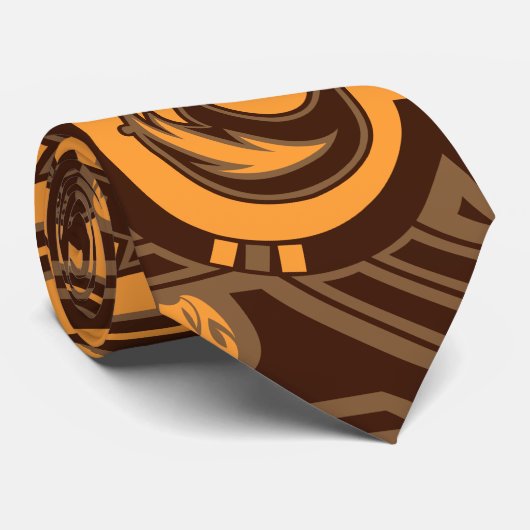 Sun Beer (bruin) Stropdas (Opgerold)