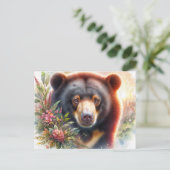Sun Beer Floral Waterverf Wildlife Briefkaart (Staand voorkant)
