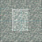 sun beer geo mint Silver Stof (Delen)