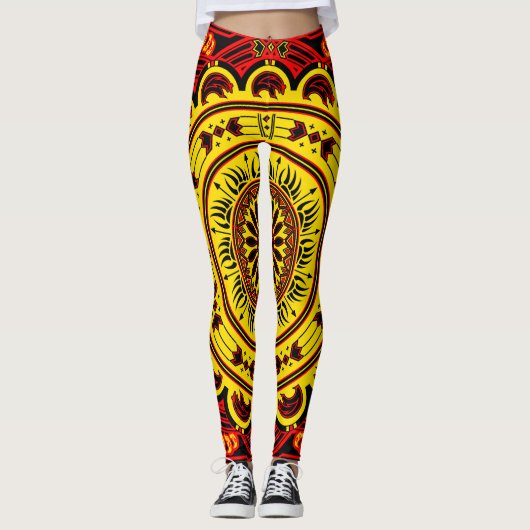 Sun Beer (rood) Leggings (Voorkant)