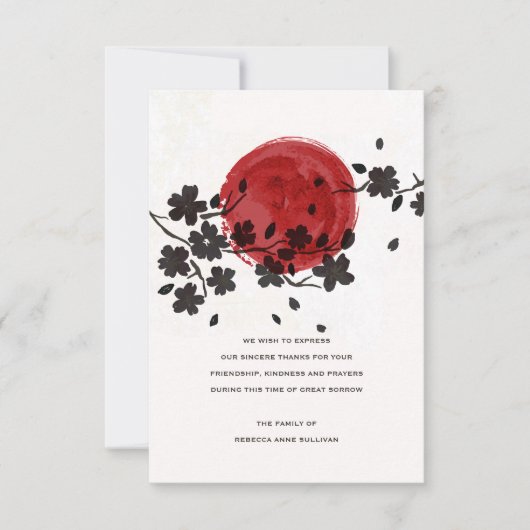 Sun Behind Black Flowers Sympathie Kaart (Voorkant)