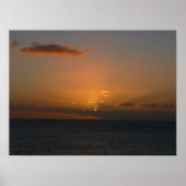 Sun Behind Clouds II Seascape Photography Poster (Voorkant)