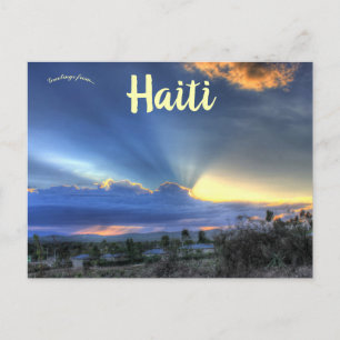 Sun Behind Clouds in Pignon Haiti Briefkaart