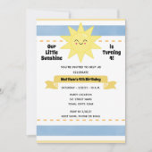 Sun Birthday Invitation Kaart (Voorkant)