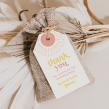 Sun Birthday Party Favor Tag | Reis om de zon
