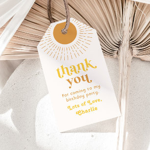 Sun Birthday Party Favor Tag   Reis om de zon Cadeaulabel