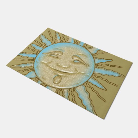 Sun Blue Gold door Mat uit de zomer glimlachen (Schuin)
