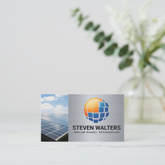 Sun Blueprints | Solar Panel | Energy Tech Visitekaartje (Staand voorkant)
