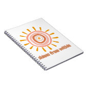 Sun Boho Art: "Shine from within" quote for self-e Notitieboek (Rechterzijde)