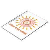 Sun Boho Art: "Shine from within" quote for self-e Notitieboek (Linkerzijde)